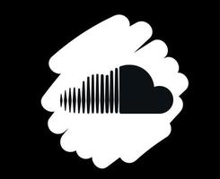 soundcloud sociala medier ikon symbol design vektor illustration