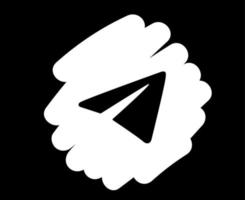 telegram sociala medier ikon symbol logotyp vektorillustration vektor
