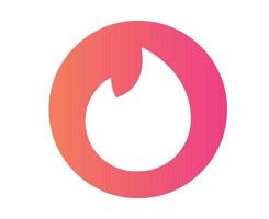 Tinder Social Media Symbol Design Vektor Illustration