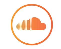 soundcloud sociala medier ikon logotyp designelement vektorillustration vektor