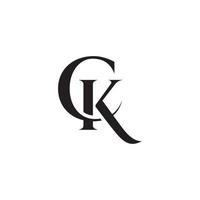 ck oder kc anfangsbuchstabe logo design vektor. vektor