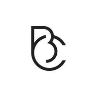 bc- oder cb-Buchstaben-Logo-Design vektor