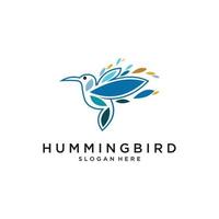 hummingbird vektor logotyp design. fågel vektor logotyp design.