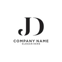 jd oder dj anfangsbuchstabe logo designvorlage. vektor