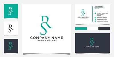 rs oder sr buchstabe logo design vektor mit visitenkartendesign.