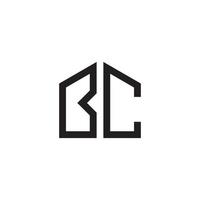 bc- oder cb-Buchstaben-Logo-Design vektor