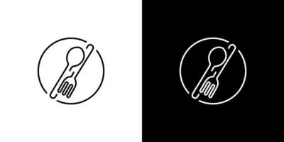 Besteck-Vektor-Logo-Design-Vorlage. Besteck-Logo. Besteck-Symbol.