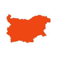 Bulgarien-Karte auf weißem Hintergrund vektor