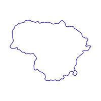 Litauen-Karte auf weißem Hintergrund vektor