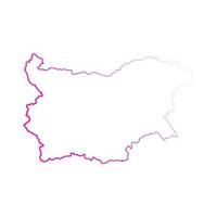 Bulgarien-Karte auf weißem Hintergrund vektor