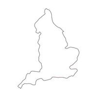 England-Karte auf weißem Hintergrund vektor