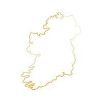 Irland-Karte auf weißem Hintergrund vektor