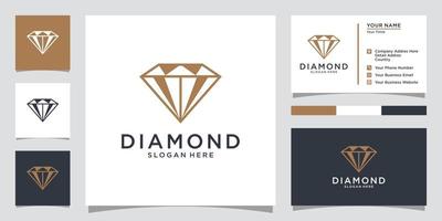 kreativa diamant koncept logotyp formgivningsmall. vektor