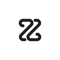 bokstaven z eller zz monogram logotyp design vektor