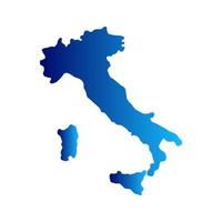 Italien Karte auf weißem Hintergrund vektor