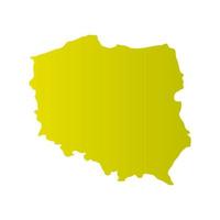 Polen-Karte auf weißem Hintergrund vektor