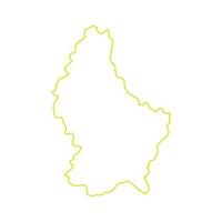 Luxemburg-Karte auf weißem Hintergrund vektor