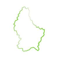 Luxemburg-Karte auf weißem Hintergrund vektor