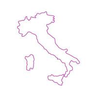 Italien Karte auf weißem Hintergrund