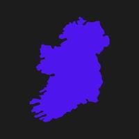 Irland-Karte auf weißem Hintergrund vektor