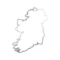 Irland-Karte auf weißem Hintergrund vektor