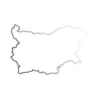 bulgarien karta på vit bakgrund vektor