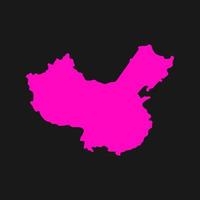 China-Karte auf weißem Hintergrund vektor
