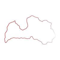 Lettland karta illustrerad på en vit bakgrund vektor