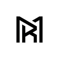 mr eller rm första bokstaven logotyp design vektor