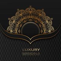 Luxus-Mandala-Hintergrund, Schwarz und Gold vektor