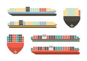 Färgglada Containerskipvektorer vektor