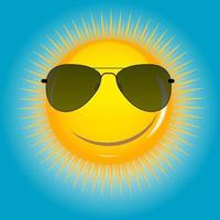 glückliche Sonne Hintergrund Vektor-Illustration vektor