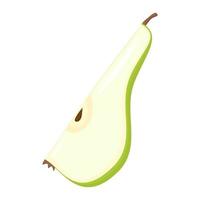 grönt päron vegan frukt vektor platt isolerad illustration
