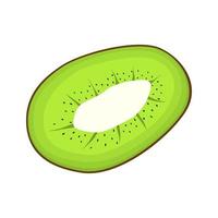 söt kiwi vegansk frukt vektor platt isolerad illustration