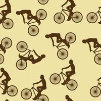 Fahrrad-Hintergrund. nahtloses Muster. kann für Tapeten, pa verwendet werden vektor