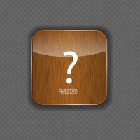 fråga trä ansökan ikoner vektor illustration