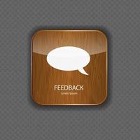 feedback trä applikationsikoner vektor