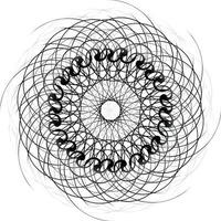svart och vit abstrakt psykedelisk konstbakgrund. vektor illustration.