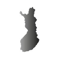 Finland karta på vit bakgrund vektor