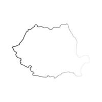 Rumänien-Karte auf weißem Hintergrund vektor