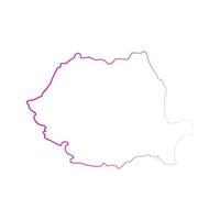 Rumänien karta på vit bakgrund vektor