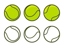 Tennisballvektor-Designillustration lokalisiert auf weißem Hintergrund vektor