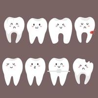 dental tand karaktär illustration vektor