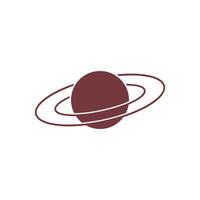 planet ikon logotyp design illustration mall vektor