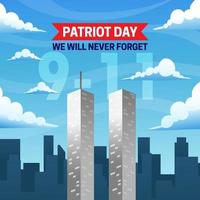 patriot day wir werden das konzept nie vergessen vektor