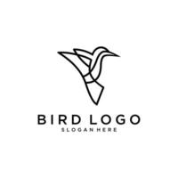 kolibri illustration vektor logotypdesign. fågel vektor logotyp design.