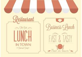 Gratis Vector Restaurant Sign Design