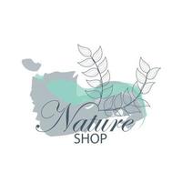natur butik symbol med grå färg design vektor