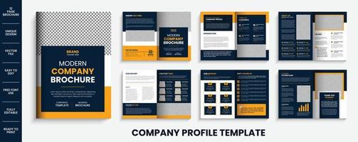 Firmenprofil mehrseitige Broschüre Vorlagendesign kreative Geschäftsbroschüre vektor