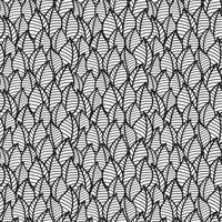 schwarz-weißes, nahtloses Vektormuster von Blättern. Design für Stoff, Tapete, Packpapier, Hintergrund. Vektor-Illustration vektor
